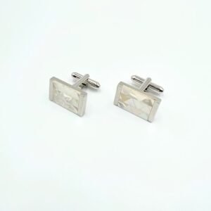 Mother Of Pearl Triangular Patterned Cufflinks