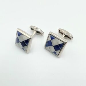 Check Patterned Square Cufflinks
