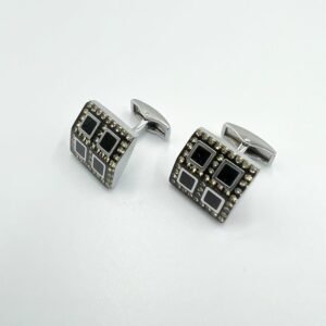 Classic Square white Crystals Cufflinks
