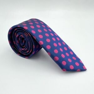 Unisex Dotted Blue/Pink Neck tie