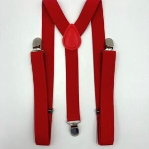 Y-Style Suspenders In Solid Red