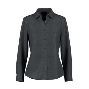 BLACK SILK LONG SLEEVED TOP