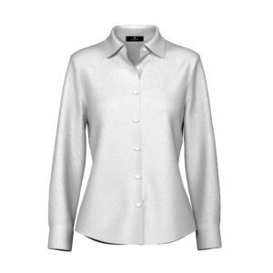 WHITE SILK LONG SLEEVED TOP