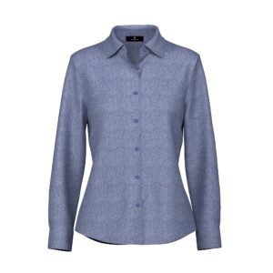 SLATE PURPLE SILK LONG SLEEVED TOP
