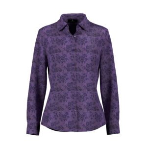 VIOLET SILK LONG SLEEVED TOP