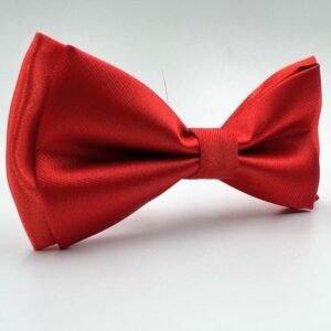 Solid Bright Red Men’s Bow Tie