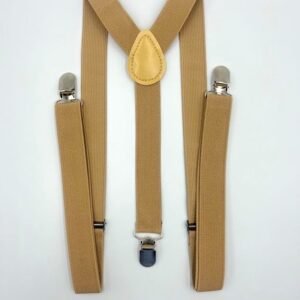 Y-Style Suspenders In Solid Khaki