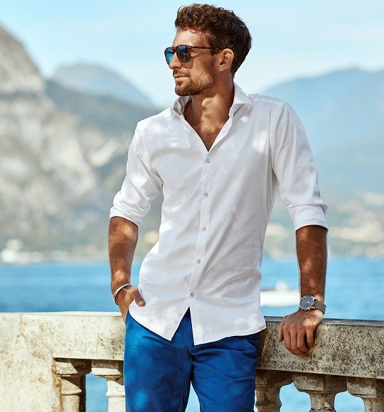 men white shirt